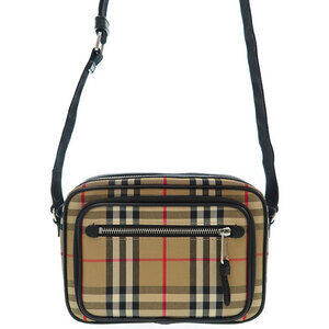 Burberry Check Leather Crossbody Bag Shoulder